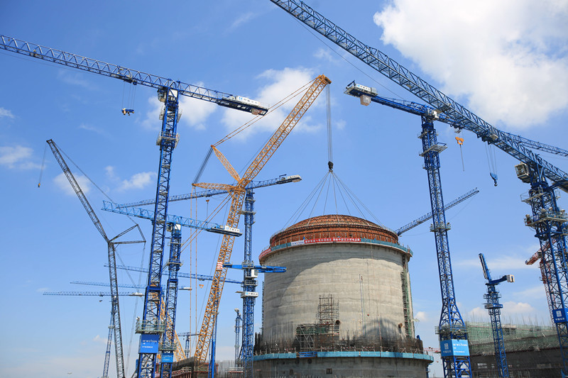 防城港核电站3号核岛完成安全壳穹顶吊装