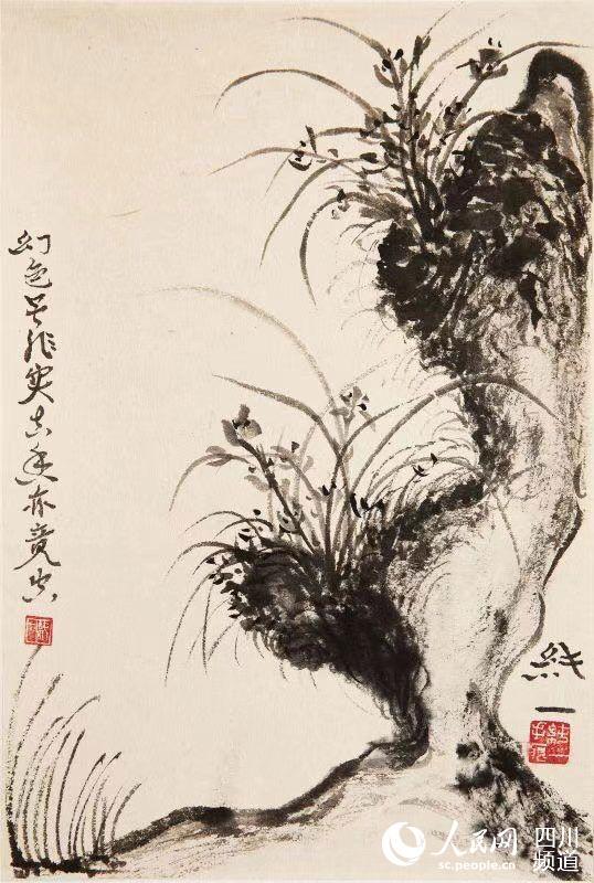 70幅写意兰花献礼新中国成立70周年 纯一法师绘画作品展举行