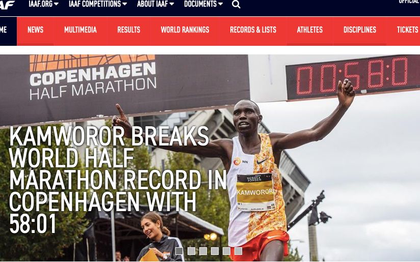 58分01秒新男子半马世界纪录诞生