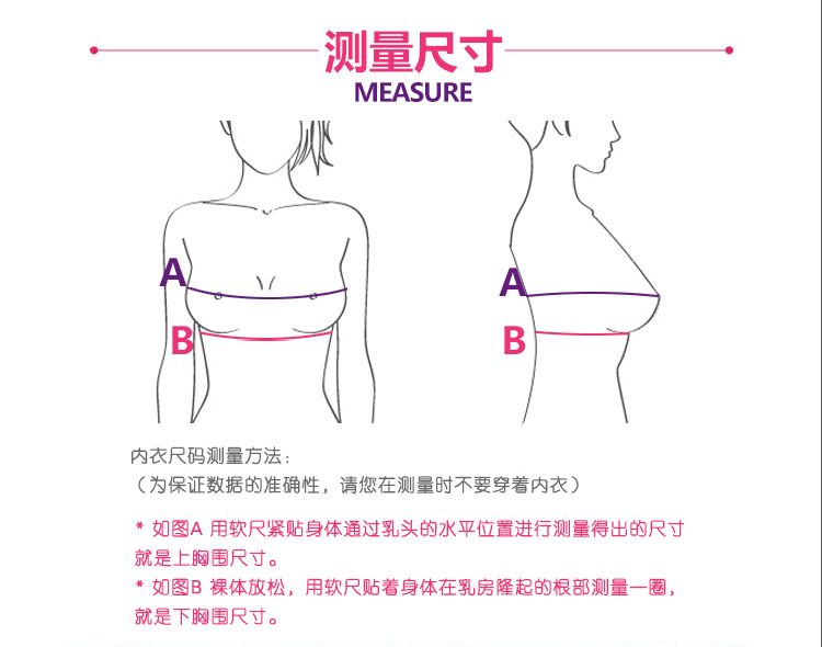 乳房测量方法图片