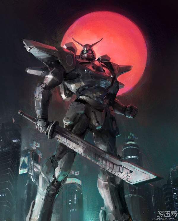 国外概念艺术大师科幻插画鉴赏 超级机甲大战哥斯拉