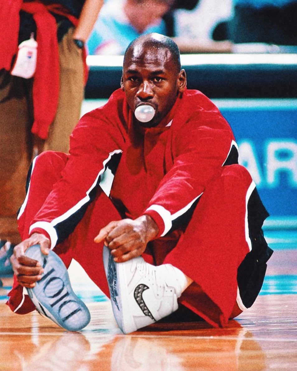 万万没想到乔丹亲自示范diorxaj1竟然还穿了ts联名