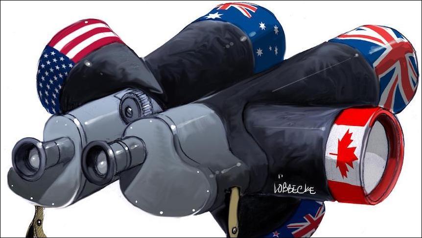 “五眼联盟”漫画形象 资料图