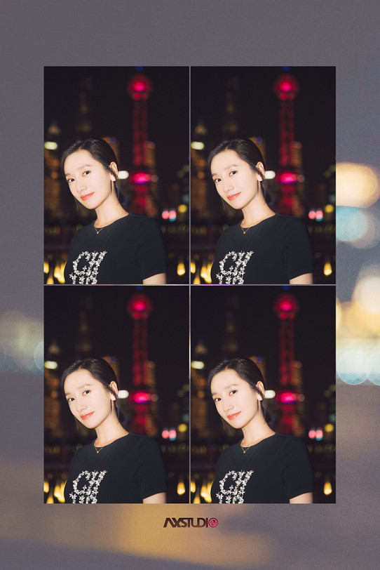 演员董晴微博曝夜景写真 黑色t恤搭配白色蛋糕裙少女心爆棚