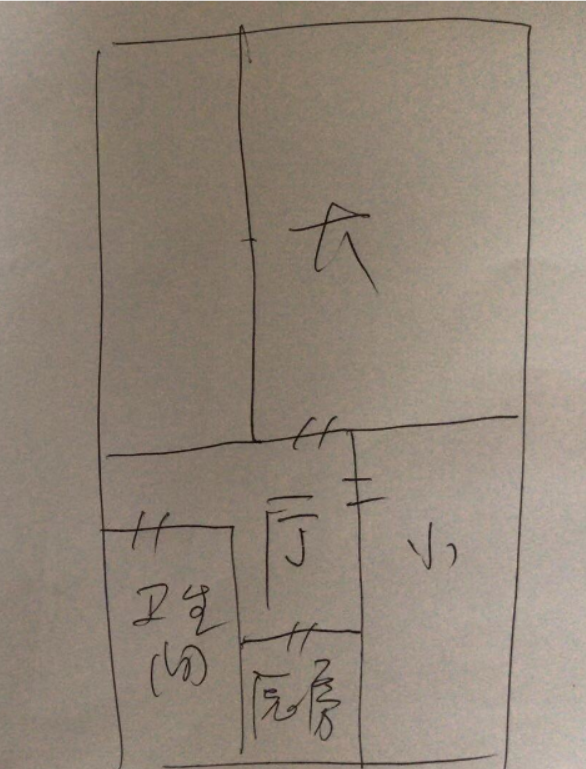 1991年吕书恒一家住房户型图