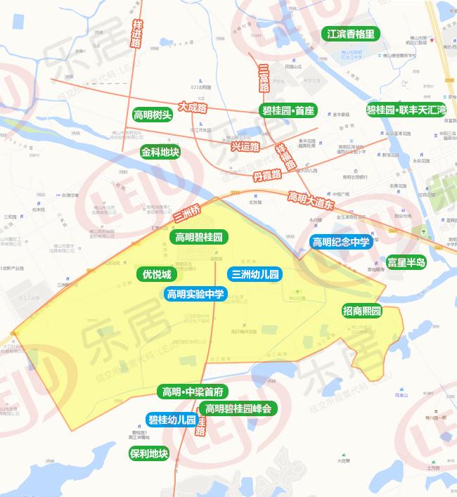 2016年10月,高明发布《高明区中心城区(三洲旧片区)控制性详细规划》