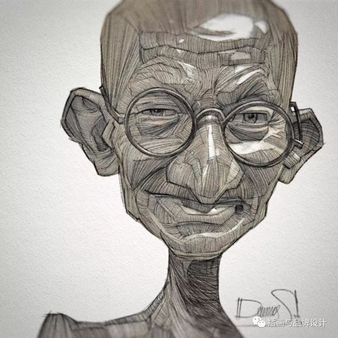 插画丨听说学素描的千万不要是错过他惟妙惟肖的线体人物炸裂了