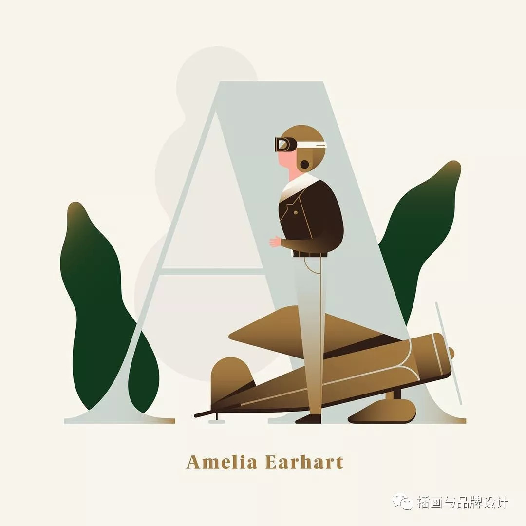 插画丨平面设计师转行画画,她的画有独特的平面感,细腻优雅好喜欢