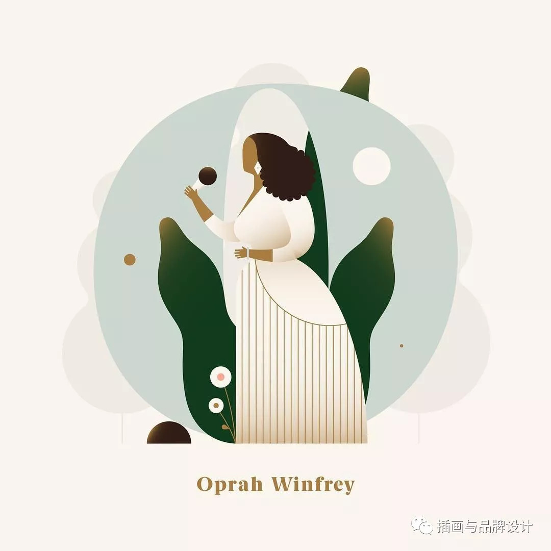 插画丨平面设计师转行画画,她的画有独特的平面感,细腻优雅好喜欢