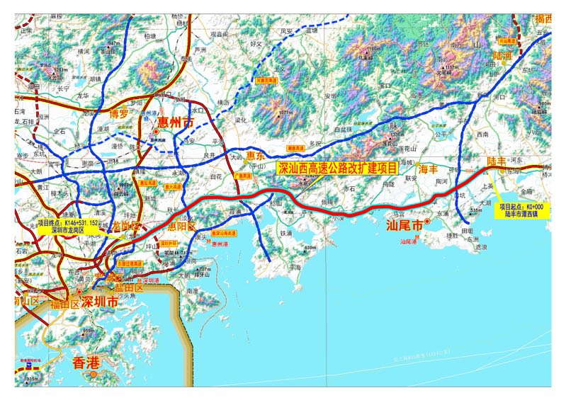 沈海高速广东段地图图片