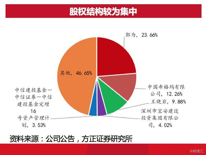 整体来看公司股权结构较为集中,前5大股东共持有公司53.