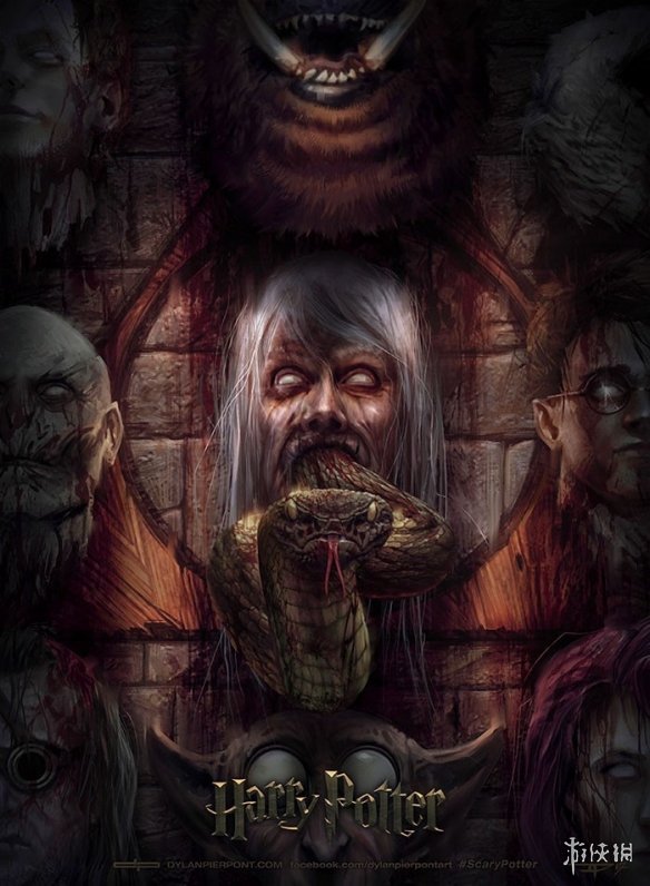 美艺术家绘制恐怖风格哈利波特封面重命名为可怕的波特