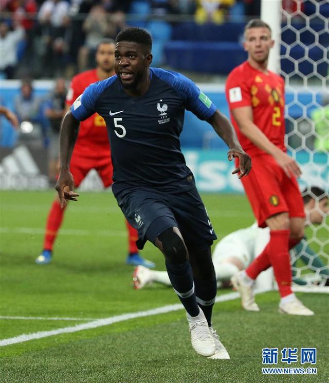 半决赛法国队乌姆蒂蒂破门