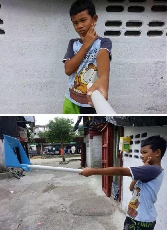 1.自拍杆的创意就是从这里来的吧!