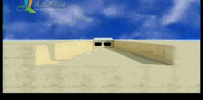  隧道与人工岛链接模拟图 视频来源：港珠澳大桥管理局网站