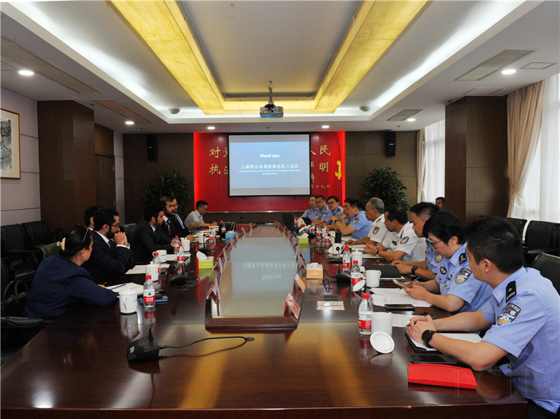 阿联酋警方来到中国与上海警方沟通案情。受访者供图