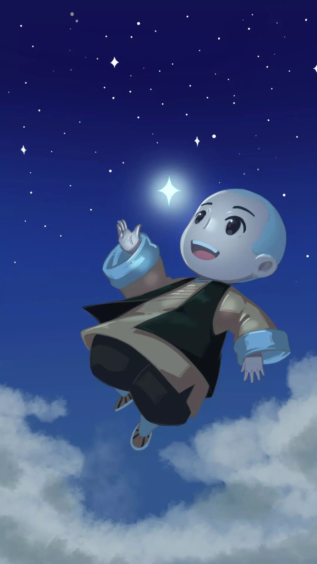 人嘲笑:自不量力. 他答日:伸手摘星,虽未得星,却心纳美景,手不染污.