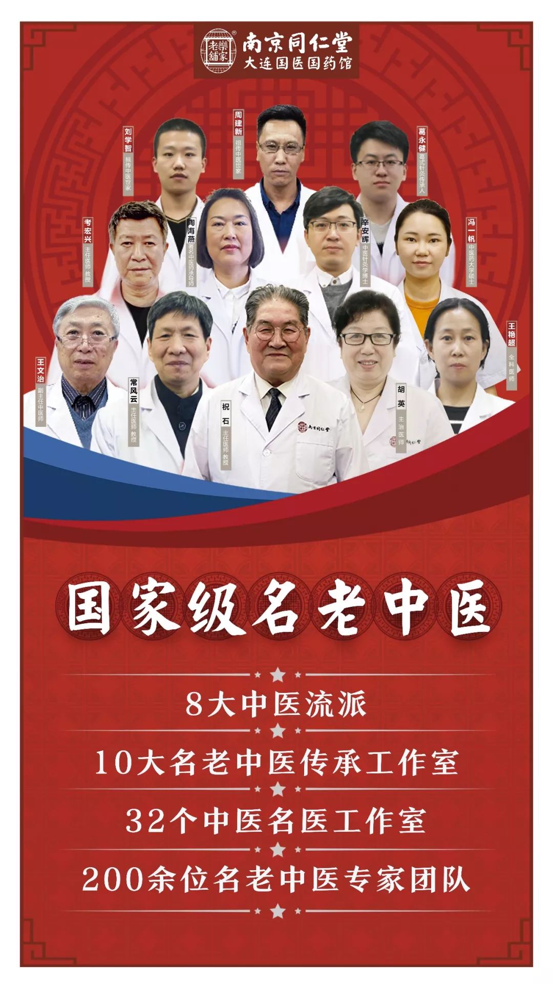 张保春,曲家珍,马秀丽,祝石,常风云,王艳超,周建新等10多位国家名中医