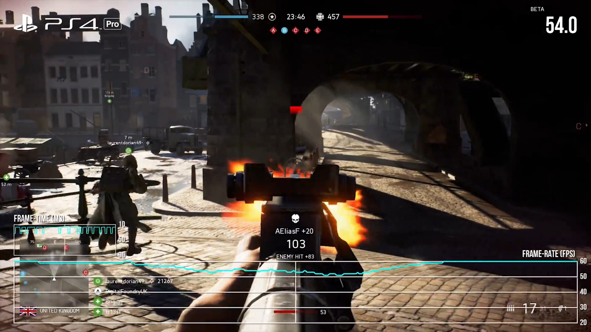 《战地5》beta:ps4 pro和xbox one x分辨率,帧数解析