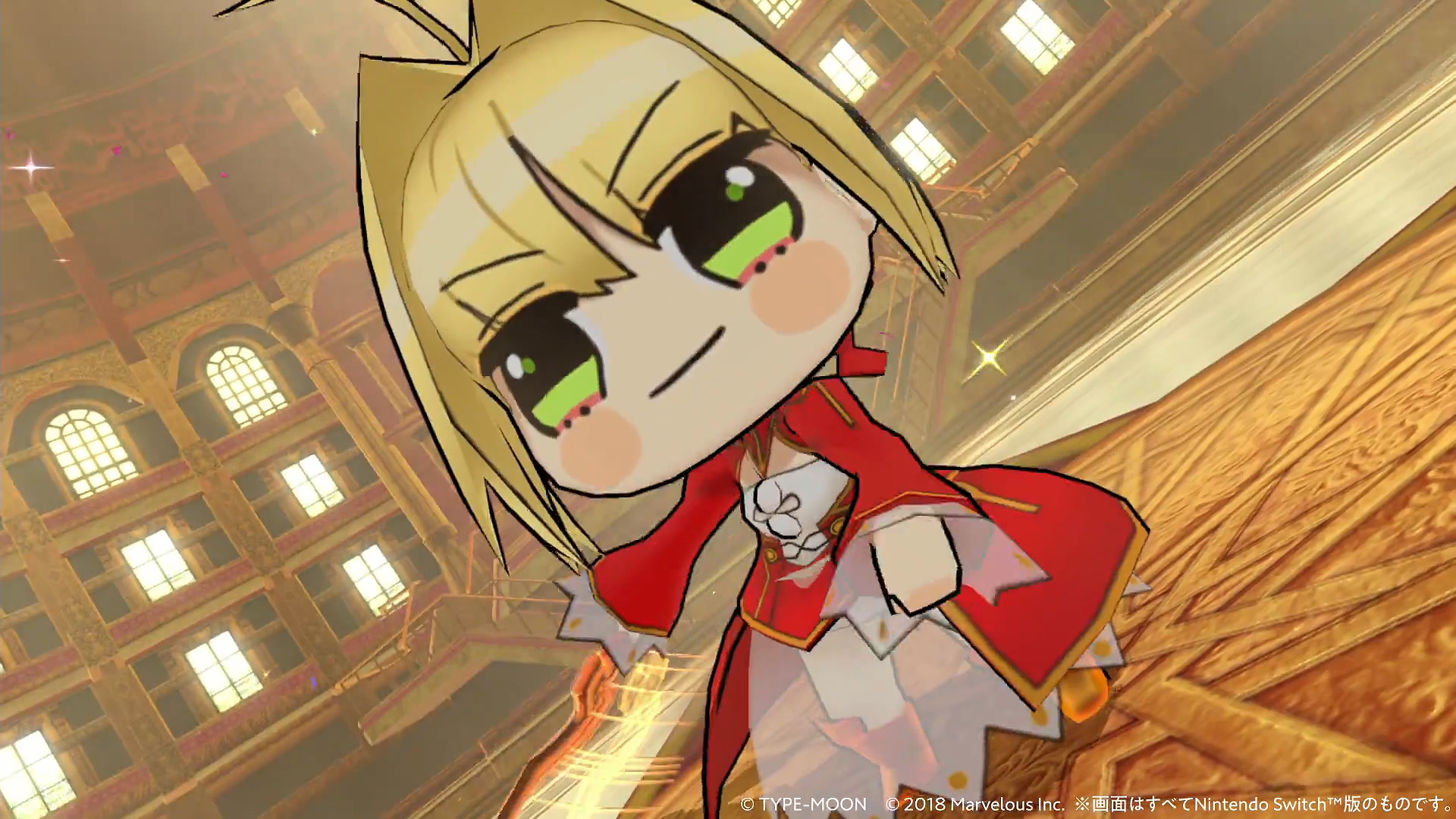 switch《fate extella link》新预告q版大头妹疯狂割草