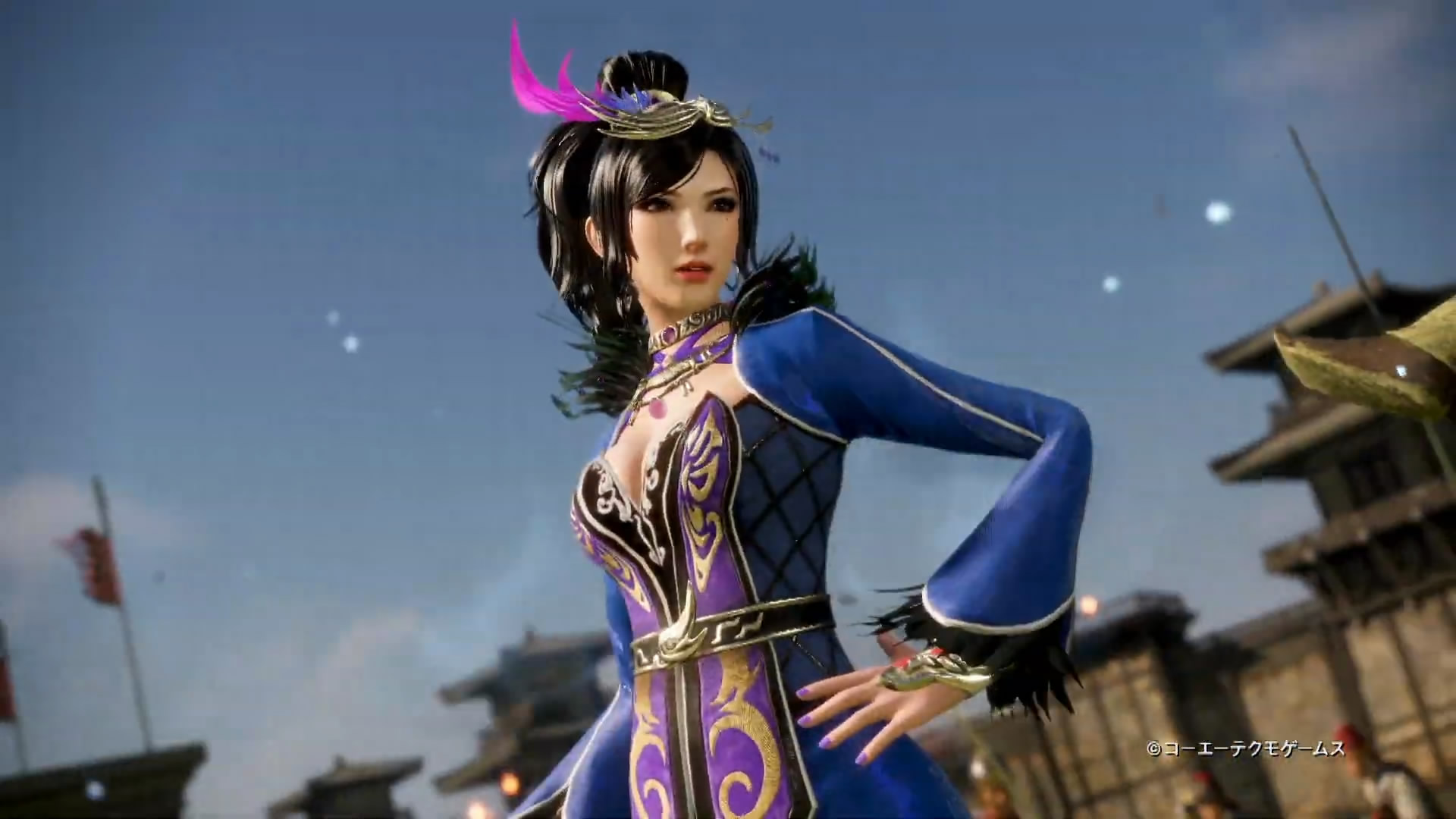 《真三国无双8》武器dlc铁笛演示 甄姬吹奏杀人音波