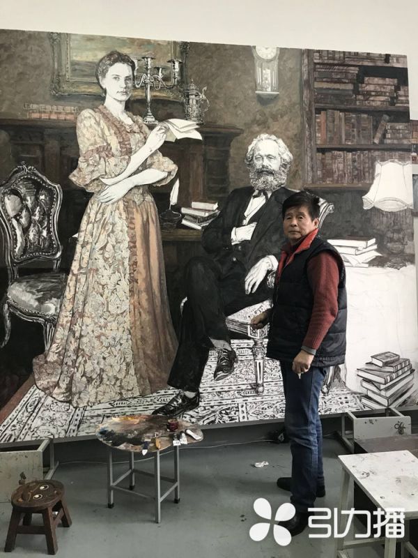 江苏唯一代表作苏科大教授王嫩《马克思与燕妮》5月亮相国博