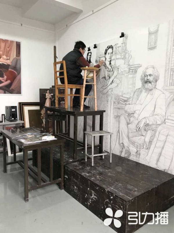 江苏唯一代表作苏科大教授王嫩《马克思与燕妮》5月亮相国博