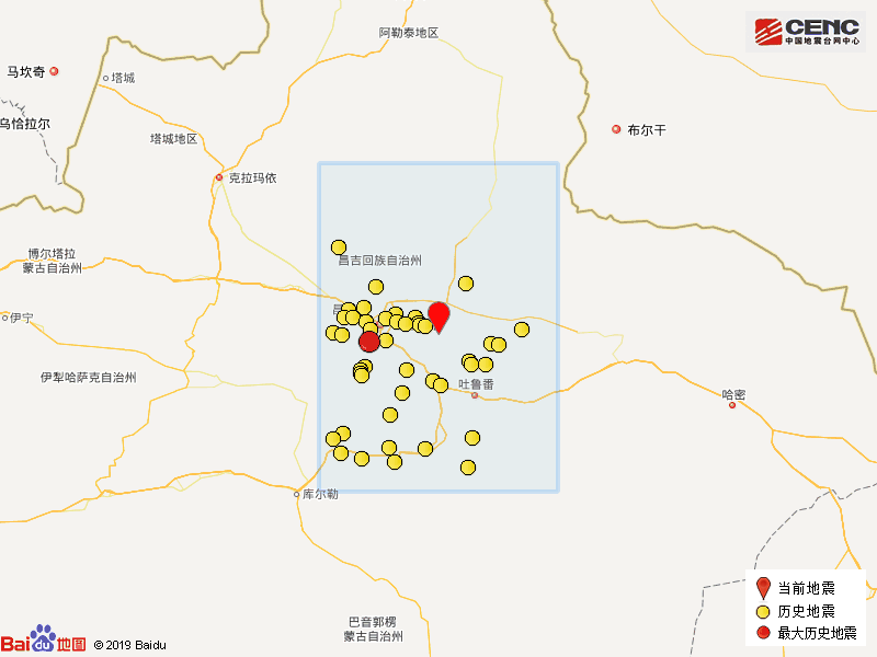 新疆乌鲁木齐市达坂城区发生23级地震有感