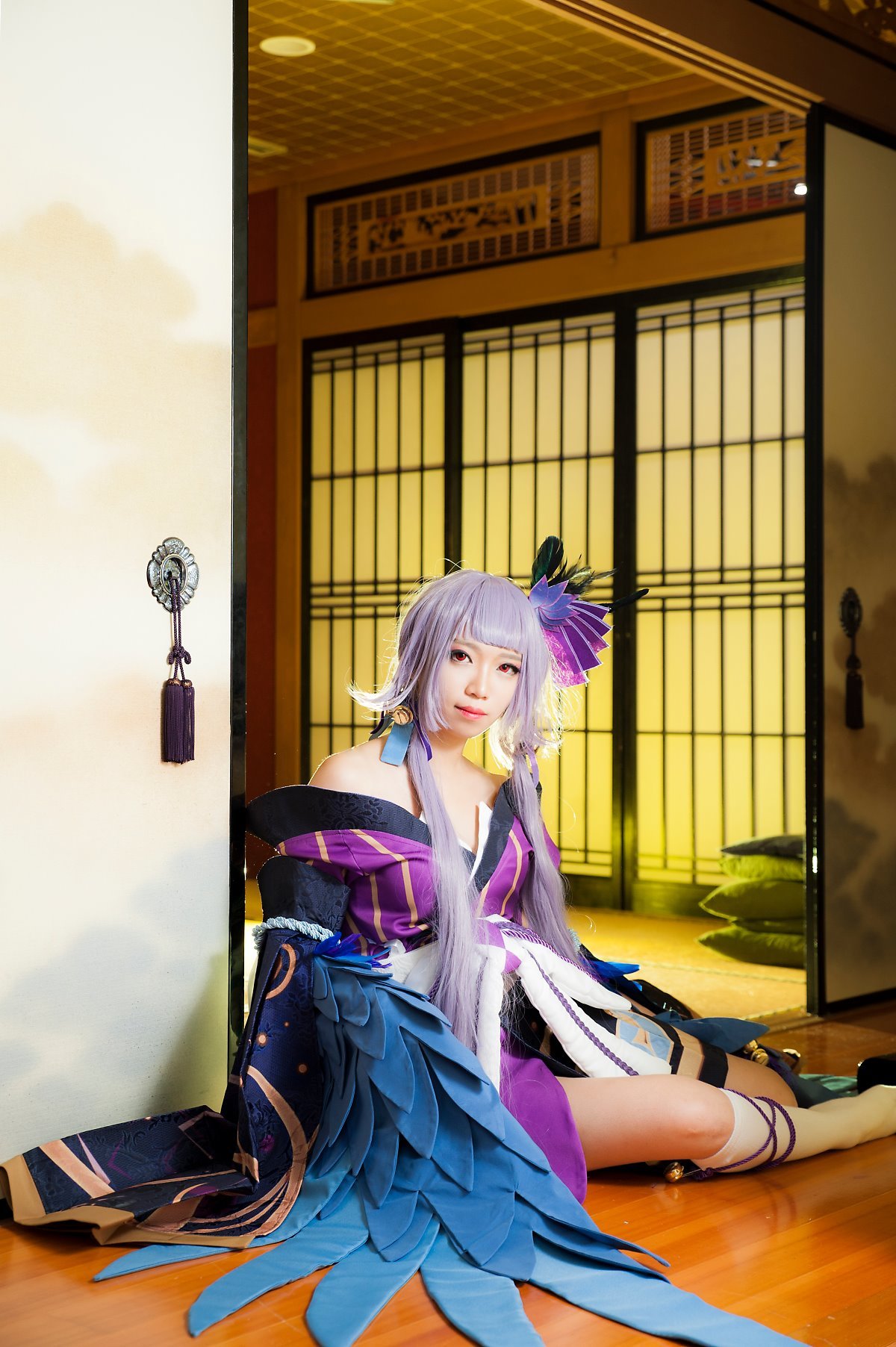 韩国妹cos《阴阳师》以津真天 漂亮妹子温婉动人