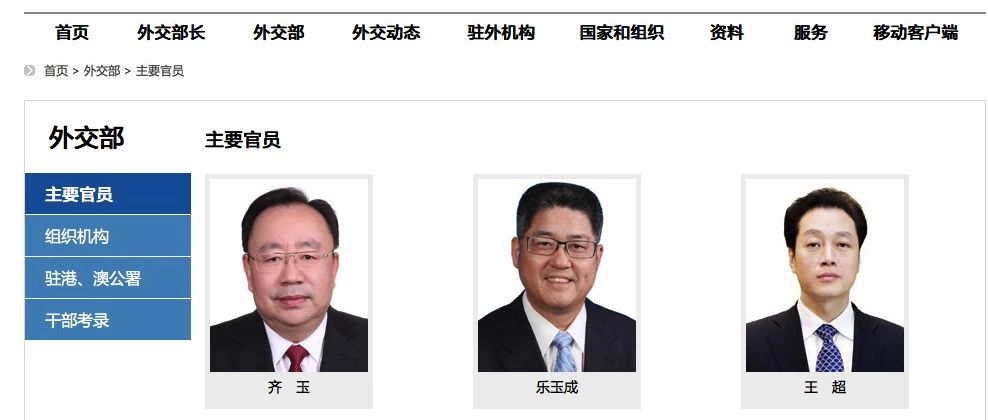 中组部副部长齐玉已任外交部党委书记|齐玉|中组部|外交部_新浪新闻