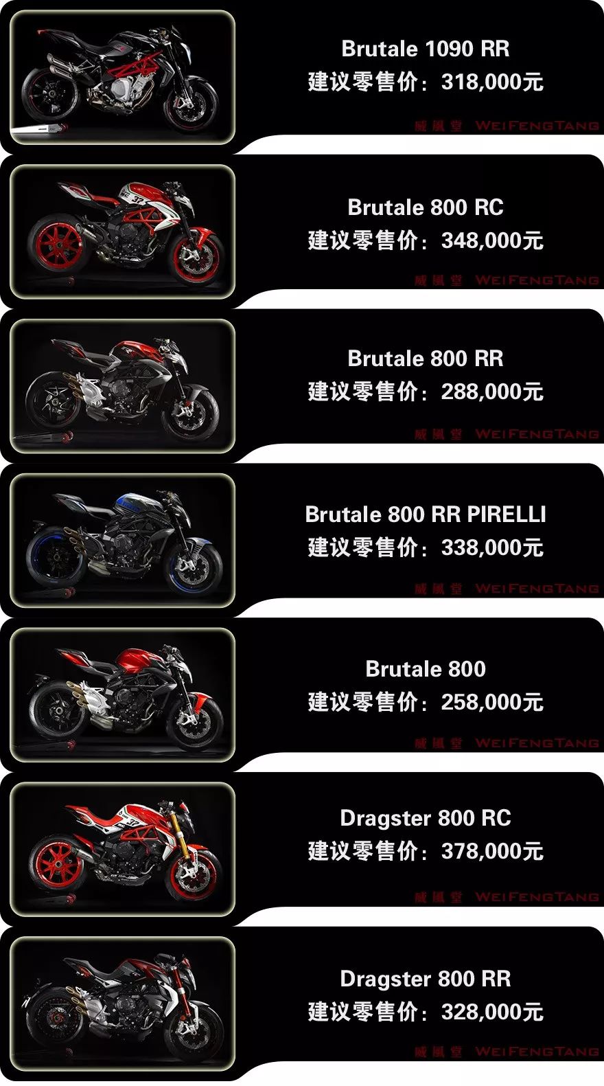 最新国内大贸摩托车价格清单表