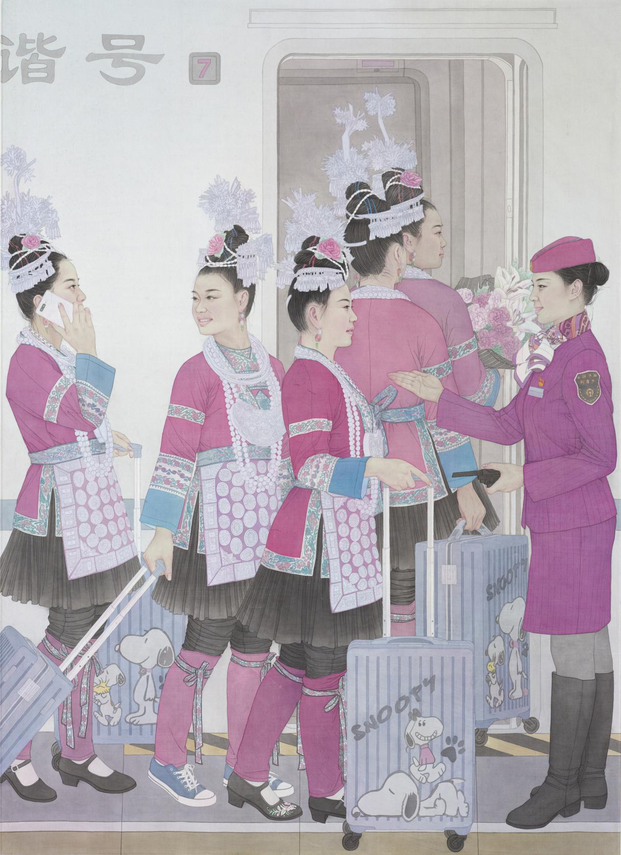 一分钟懂一幅画丨侗家姑娘带着侗族大歌"融"向世界