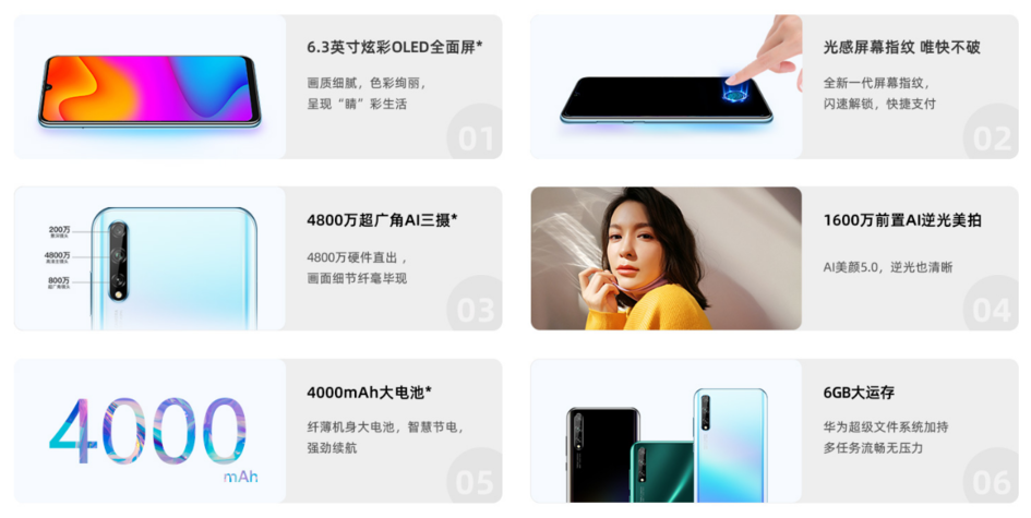 华为畅享 10s 官宣:屏幕指纹   后置三摄