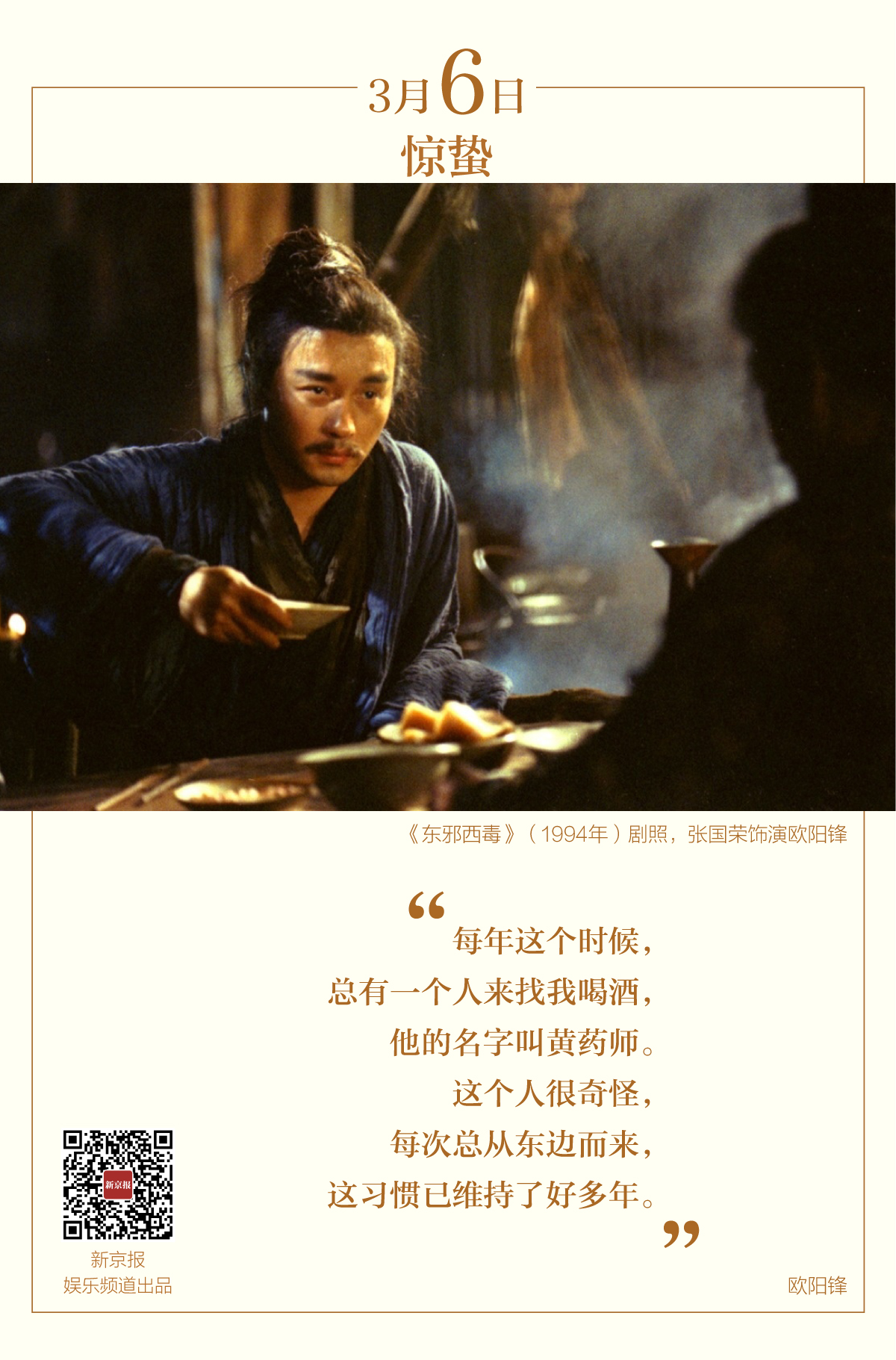 正文   2008年,王家卫把《东邪西毒:终极版》分成了几个章节,每个章节