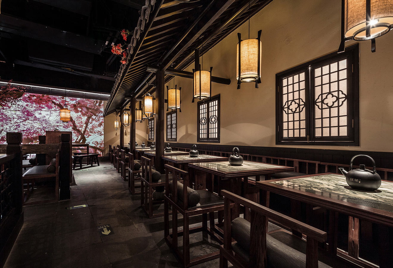 桃花里绿茶中餐厅北京店卧野空间事务所