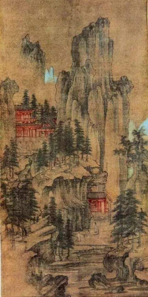 《深山会棋图》中的高山