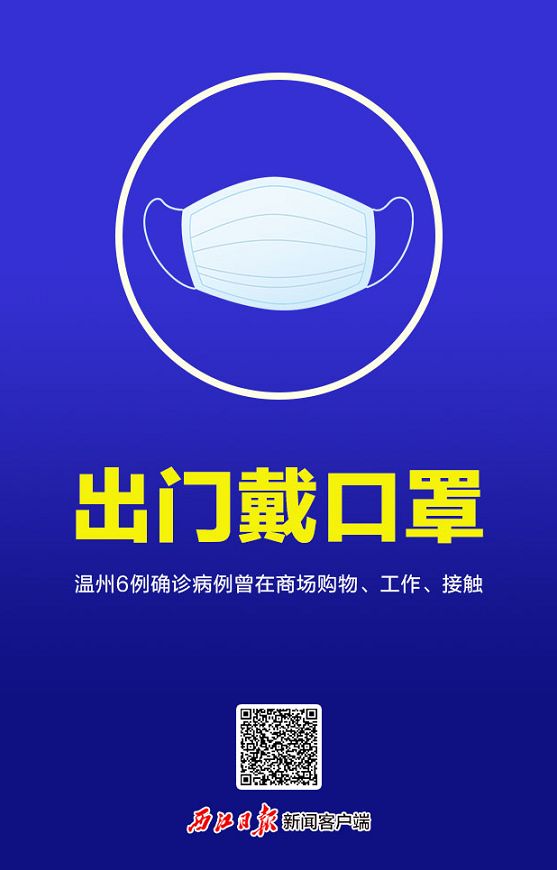 请注意！温州6例确诊病例曾在商场购物、工作、接触