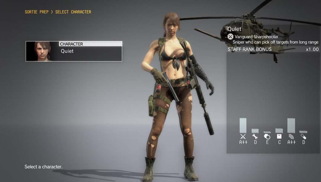 《合金装备5》推出重磅更新 静静成可操控角色