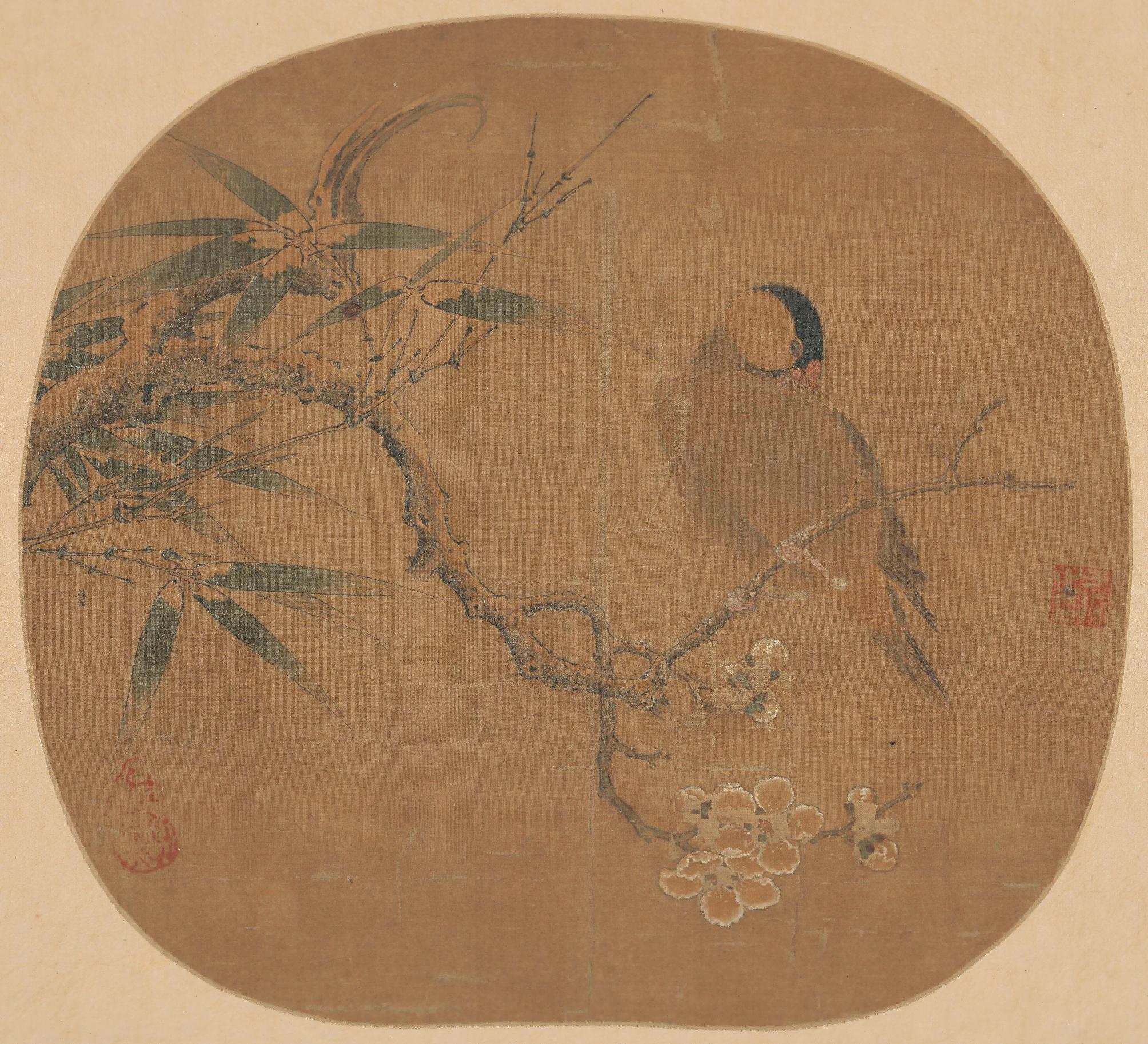 宋,林椿《梅竹寒禽图》(上海博物馆藏)