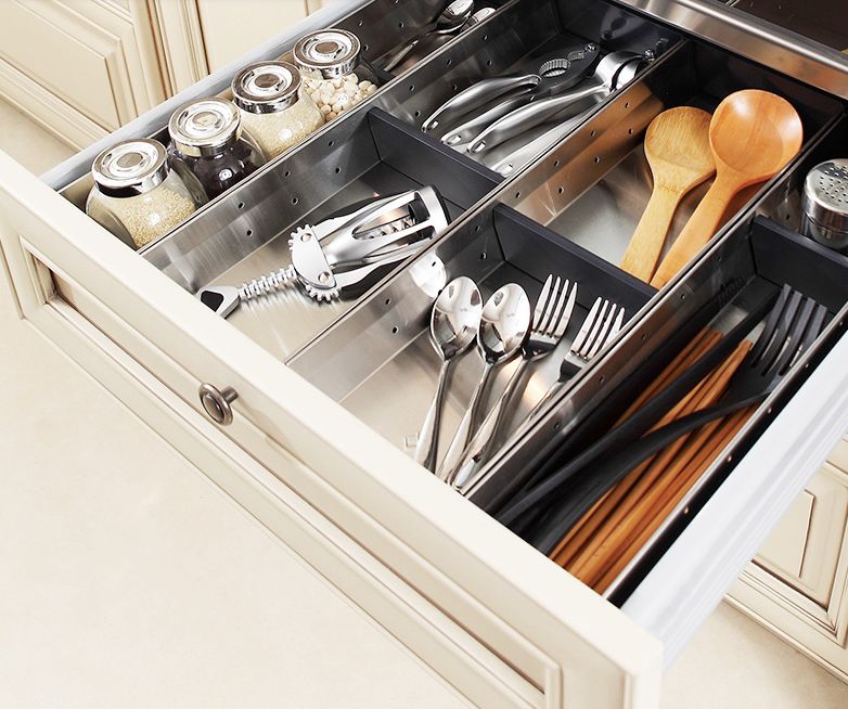 这么用厨房抽屉,收纳能力翻倍!