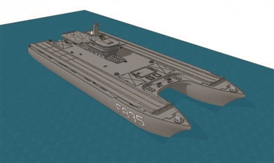 双体轻型航母3d概念图美国《国家利益杂志》9日援引俄罗斯媒体报道