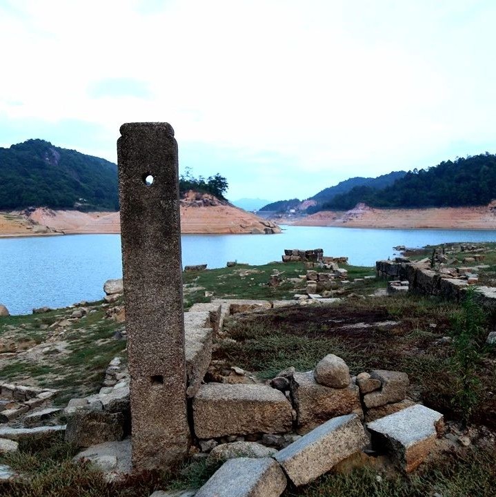 奇观!揭西一水库底惊现百年古村落,多图 视频