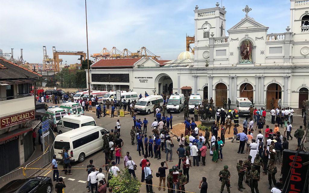 当地时间4月21日，斯里兰卡科伦坡，三座教堂和三家酒店发生爆炸。图/视觉中国