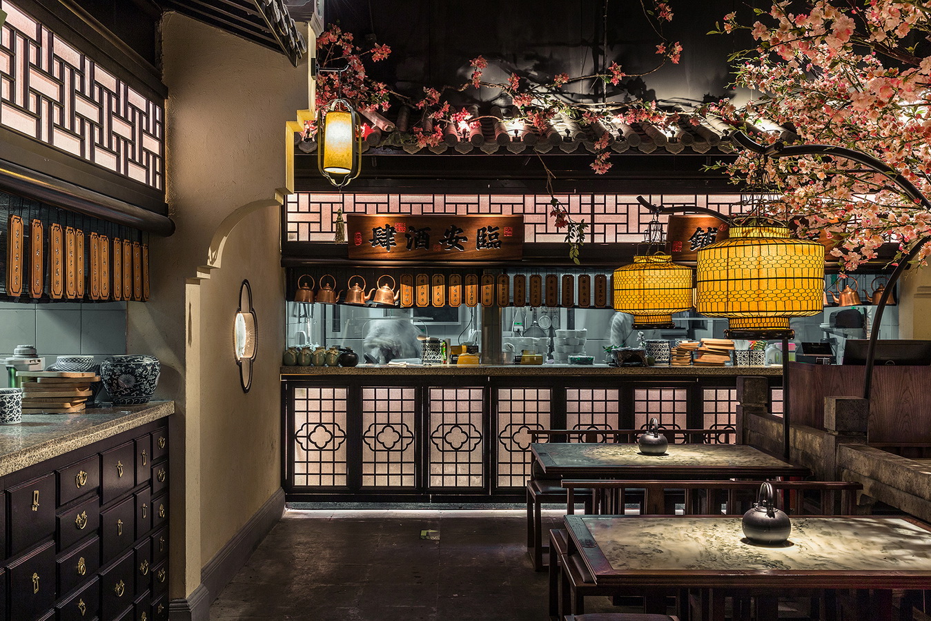 桃花里绿茶中餐厅北京店卧野空间事务所