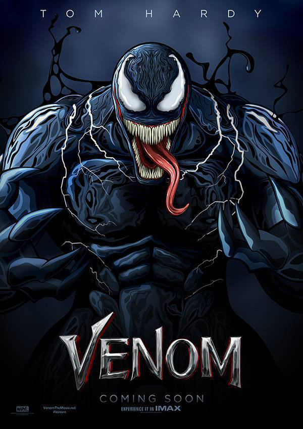 漫威毒液电影艺术海报比拼黑暗暴力酷炫动感