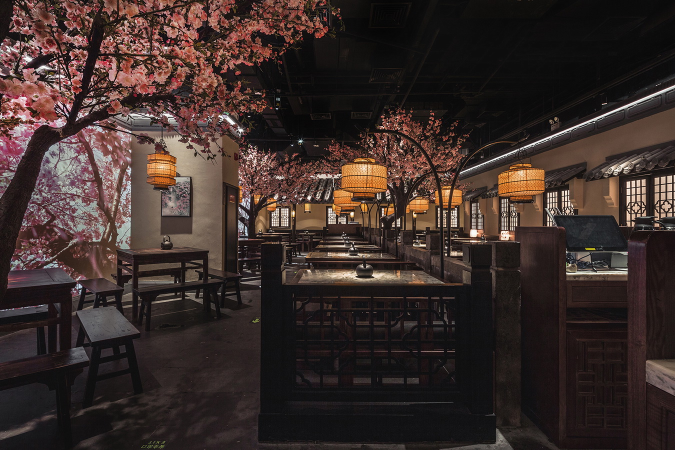 桃花里绿茶中餐厅北京店卧野空间事务所