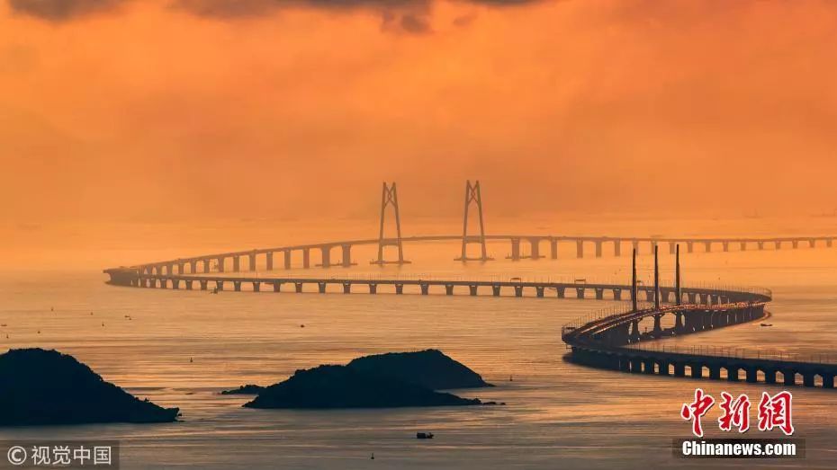 “超级工程”港珠澳大桥。黄昆震 摄 图片来源：视觉中国
