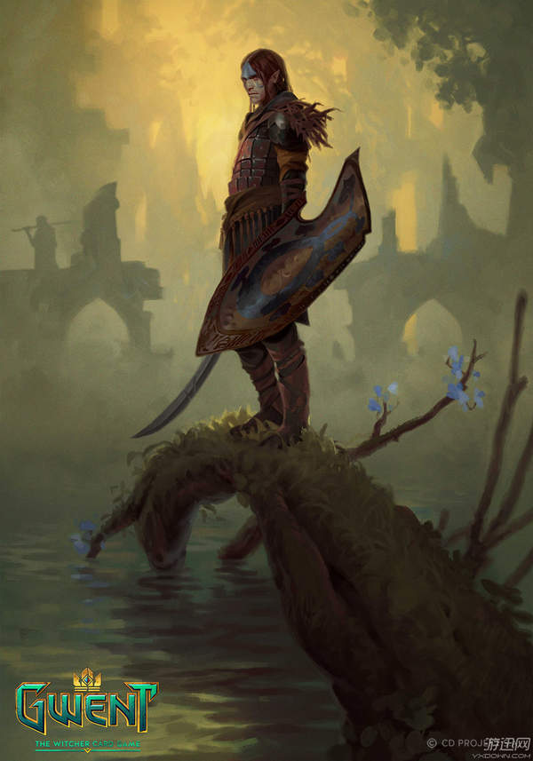 《巫师之昆特牌》精品原画赏 少女眼神空洞,满嘴血迹