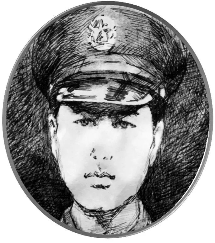 现存的那张黑白头像,是根据老兵们的描述请人画的.