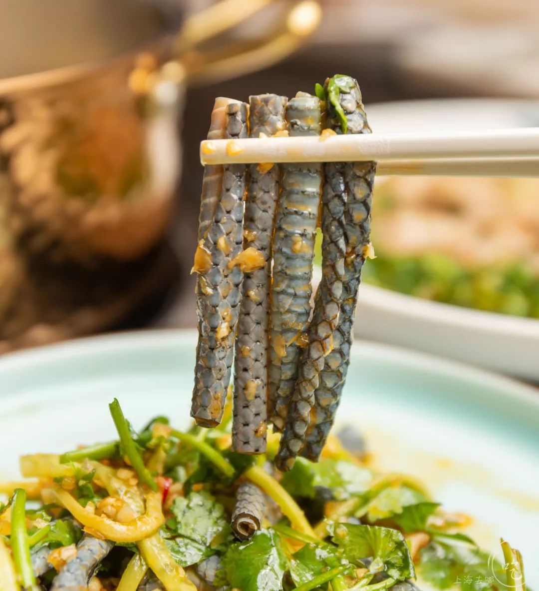 凉拌脆蛇皮别小看这道凉拌蛇皮,别家都是用零碎的蛇皮,边角料做的